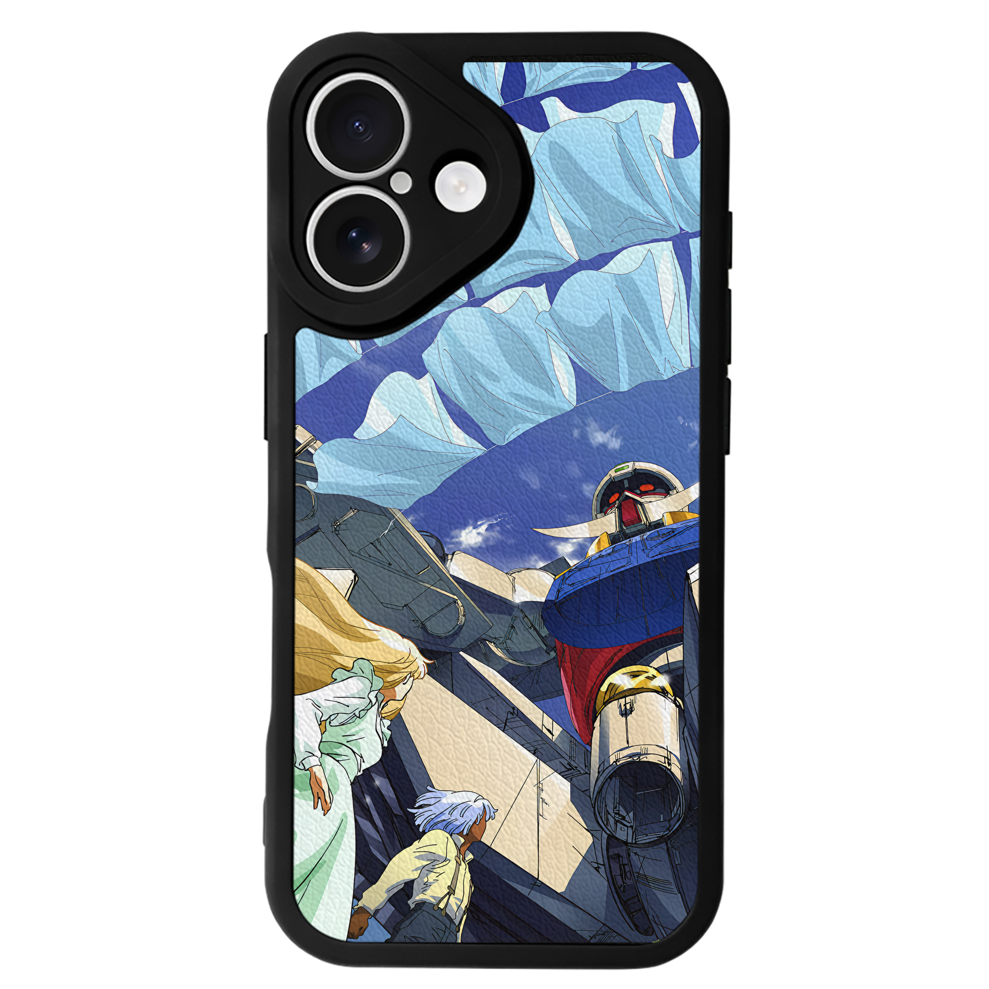 （画像用） 機動戦士ガンダム Mobile Suit Gundam 【iPhone 16シリーズ対応】シリコンスマホケース（レザー調） 材質：シリコン